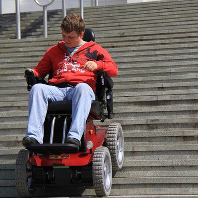 wheelchair climbing stairs